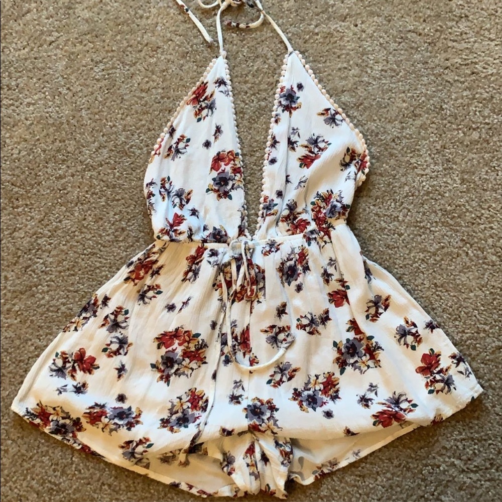 halter & open back romper